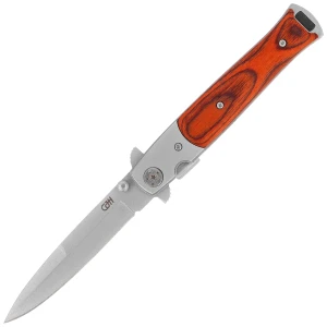 Nóż składany Herbertz CJH Italian Stiletto Pakka Wood, Satin 420 (10000330)  EDC