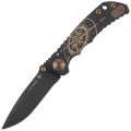 Nóż składany Spartan Blades Harsey Folder Special Edition Golden Compass Black Titanium, Bronze HW, Black MagnaCut by William W. Harsey Jr. (SF5GOLDENCOMPASS)-1 60924 
