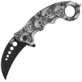 Nóż składany Herbertz CJH Karambit Skulls, Black Blade 420 (ART000137)-1 60929 