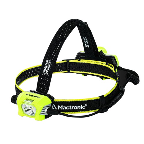 Mactronic - Latarka czołowa ULTIMO X1000 z zasobnikiem- 1000 lm - Żółty/Czarny - PHL0012-1 60942 