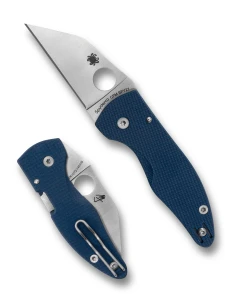 Nóż składany Spyderco MicroJimbo Cobalt Blue G10, Satin CPM SPY27 by Michael Janich (C264GPCBL)