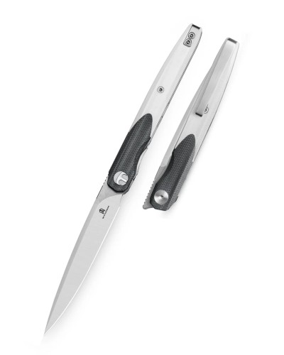 Nóż składany Bestechman Lanza Black/White G10, Satin/Stonewashed 14C28N by Grzegorz Grabarski (BMK14A)-1 60961 