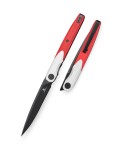 Nóż składany Bestechman Lanza White/Red G10, Black Stonewashed 14C28N by Kombou (BMK14G)