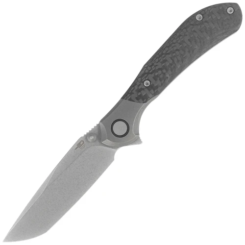 Nóż składany Bestech Constellation Grey Titanium/3K Twill Weave Skin Carbon Fiber, Bead Blasted/Stonewashed MagnaCut by Munko Knives (BT2501D)-1 60971 