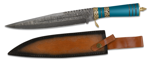 Nóż Martinez Albainox Blue Acrylic, Damascus 256 Layers (32564)-1 60984 
