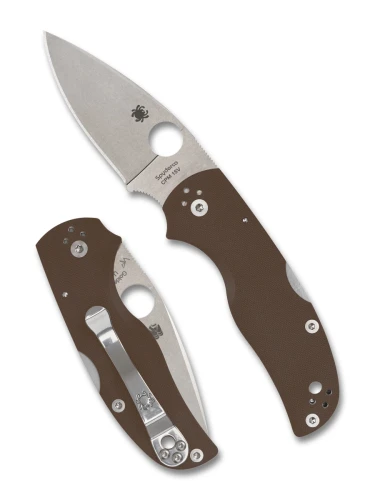 Nóż składany Spyderco Native 5 Sprint Run Brown G10, Satin CPM 15V by Sal Glesser (C41GPBN15V5)-1 61014 