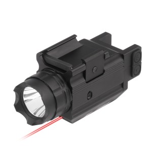 VipeRay - Taktyczna latarka z laserem na pistolet Doublecross Compact - Combo - Czarny - SCRL-05