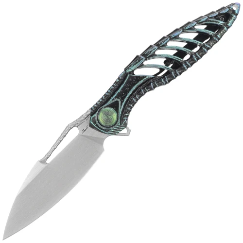 Nóż składany RikeKnife Thor6 Black / Green Titanium, Satin M390 (RK Thor6-M-BG))-1 61406 