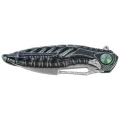 Nóż składany RikeKnife Thor6 Black / Green Titanium, Satin M390 (RK Thor6-M-BG))-2 61406 