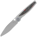 Nóż składany Rike Knife Baidi T Titanium/Red Carbon Fiber, Bead Blasted M390 (RK-Baidi-T-P/RCF)-1 61410 