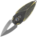 Nóż składany Rike Knife RK Cicada-DG Dark Gray / Gold Titanium, Bead Blasted M390-1 61415 