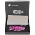 Nóż składany Rike Knife RK Cicada-PG Purple / Gold Titanium, Bead Blasted M390-3 61443 