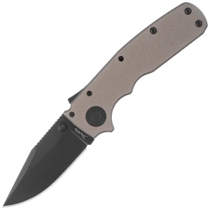 Nóż składany Demko Shark Cub Stealth Clip Point Artillery Gray Aluminium, Black DLC CPM20CV by Andrew Demko (SC-20CV-ALUM-AG-CP) EDC