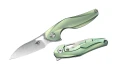 Nóż na szyję Bestech The Reticulan Green Titanium, Stonewashed / Satin CPM S35VN by Elijah Isham (BT1810C)-4 61454 