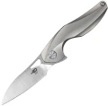 Nóż na szyję Bestech The Reticulan Grey Titanium, Stonewashed / Satin CPM S35VN by Elijah Isham (BT1810A)-1 61455 