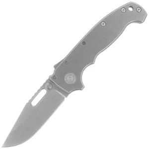 Nóż składany Demko MG AD20S Clip Point Smooth Titanium, Stonewashed CPM20CV by Andrew Demko (MGAD20S-MAG-SM-TI-CP) EDC