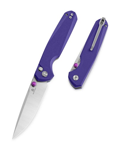 Nóż składany Bestechman Velix Purple G10, Satin/Stonewashed 14C28N by Ostap Hel (BMK07C)-1 61466 