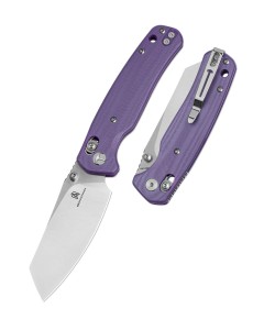 Nóż składany Bestechman Cicada's Wing Purple G10, Satin 10Cr15MoV (BMK06M) EDC 