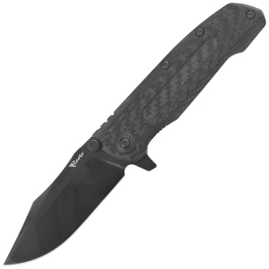 Nóż składany Reate District 9 V2 Black Titanium/Carbon Fiber, Black DLC 154CM (9D-V2 TDLC DLC) EDC