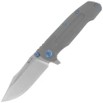 Nóż składany Reate District 9 V2 Dark Bead Blast Titanium, Blue HD, Satin 154CM (9D-V2 TDBB SAT) EDC
