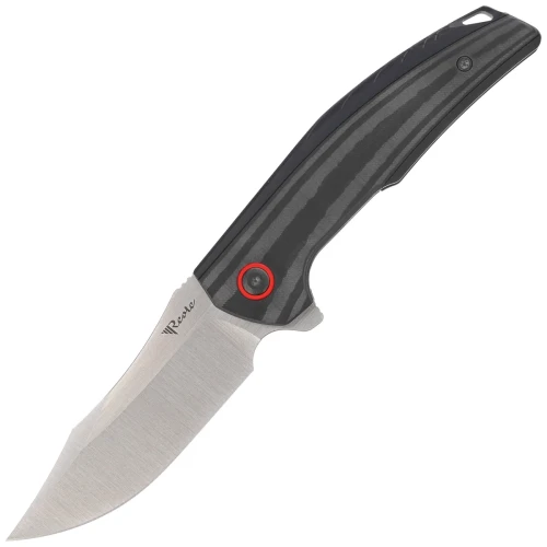 Nóż składany Reate Jack Jr. Black Aluminium, Satin S30V (Jack Jr. BKAL SAT RDAL)-1 61474 