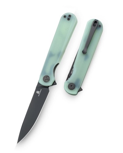 Nóż składany Bestechman Flick Jade G10, Black PVD D2 by Ostap Hel (BMK13E)-1 61481 