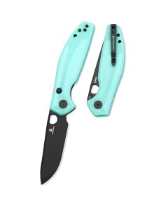 Nóż składany Bestechman Angry Owl Aqua G10, Black PVD D2 by Keanu Alfaro (BMK12B-2) EDC