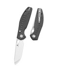 Nóż składany Bestechman Angry Owl Black G10 w/ Carbon Fiber Pattern, Satin/Stonewashed D2 by Keanu Alfaro (BMK12F-1) EDC