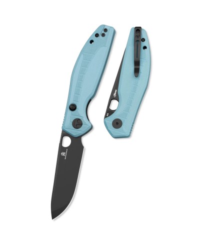 Nóż składany Bestechman Angry Owl Grey G10, Black PVD D2 by Keanu Alfaro (BMK12C-2)-1 61492 