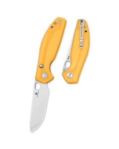 Nóż składany Bestechman Angry Owl Yellow G10, Satin/Stonewashed D2 by Keanu Alfaro (BMK12A-1)