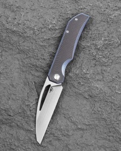 Nóż składany Bestech Taipan Black / Blue Titanium, Satin MagnaCut by James Lowe (BT2503D) EDC