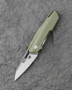 Nóż składany Bestech Toddler OD Green G10, Satin / Stonewashed 14C28N by Maciej Torbé (BG64B)