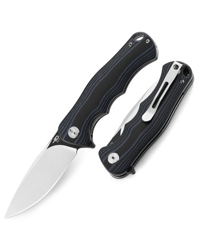 Nóż składany Bestech Bobcat Black / Blue G10, Black Stonewashed / Satin D2 (BG22D-2)-1 61521 