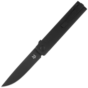 Nóż składany Fox Chnops Black Aluminium, Black Top Shield Becut by Riccardo Gobbato (FX-543 ALB)