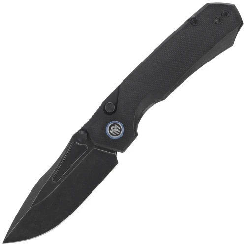 Nóż składany Remette Rhino Black G10, Black Stonewashed Titanium D2 (RNDG1)-1 61550 