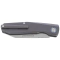 Nóż składany Remette Squirrel Blue Titanium, Manual Fine Grinding Satin M390 (RTDP-C)-2 61555 