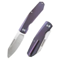 Nóż składany Remette Squirrel Blue Titanium, Manual Fine Grinding Satin M390 (RTDP-C)-3 61555 