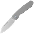 Nóż składany Remette Squirrel Gray Titanium, Manual Fine Grinding Satin M390 (RTDP-G)-1 61556 