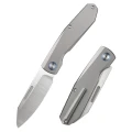 Nóż składany Remette Squirrel Gray Titanium, Manual Fine Grinding Satin M390 (RTDP-G)-4 61556 