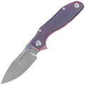 Nóż składany Remette TwoFace Blue Stonewashed Titanium, Fine Grinding Pearlescent M390 (DSTF-B)-1 61558 