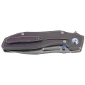 Nóż składany Remette TwoFace Blue Stonewashed Titanium, Fine Grinding Pearlescent M390 (DSTF-B)-2 61558 