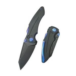 Nóż składany Kubey Sumo Black Titanium, Blackwashed CPM 20CV by Jake Hoback (KB400E) EDC