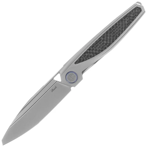 Nóż składany Rike Knife Baidi T Titanium/Carbon Fiber, Bead Blasted M390 (RK-Baidi-T-P/BCF)-1 61616 