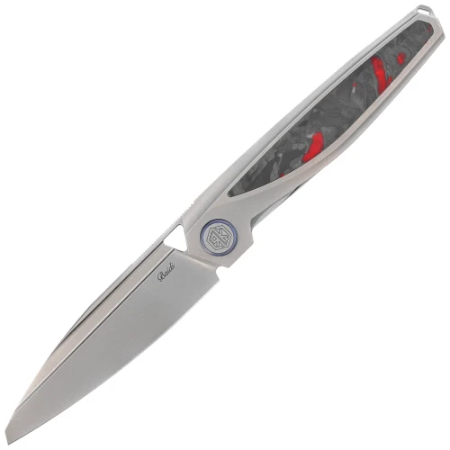 Nóż składany Rike Knife Baidi S Titanium/Red Carbon Fiber, Bead Blasted M390 (RK-Baidi-S-P/RCF)-1 61638 