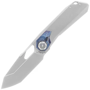 Nóż składany Remette RT-Peregrine Falcon Gray/Thunder Lightning Titanium, Hand Fine Grinding Pearlescent M390 (RTT1-GX)