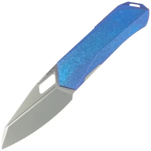 Nóż składany Remette Woodpecker Crystal Blue Titanium, Hand Grinding Pearlescent M390 (RTWP-IB)