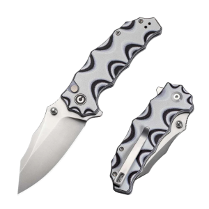 Nóż składany Civivi Natterjack White / Black G10, Satin 14C28N (C24028-3) EDC