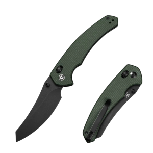 Nóż składany Civivi Sixgill Green Canvas Micarta, Black Stonewashed Nitro-V by Gavko Knives (C24050-3) EDC