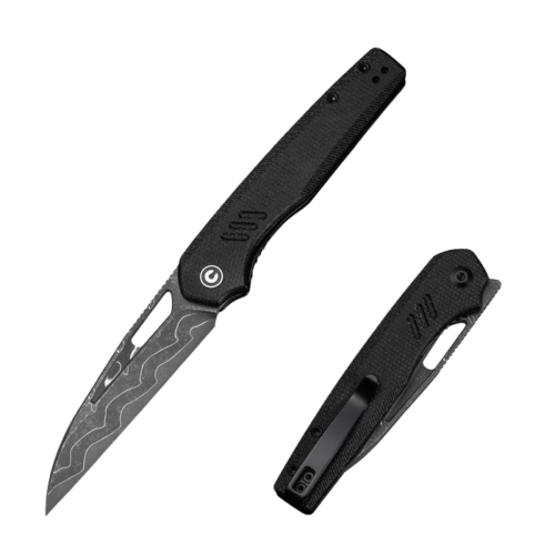 Nóż składany Civivi Guile Black Canvas Micarta, Damascus by Shawn Ashmore (C24062B-DS1)-1 61657 