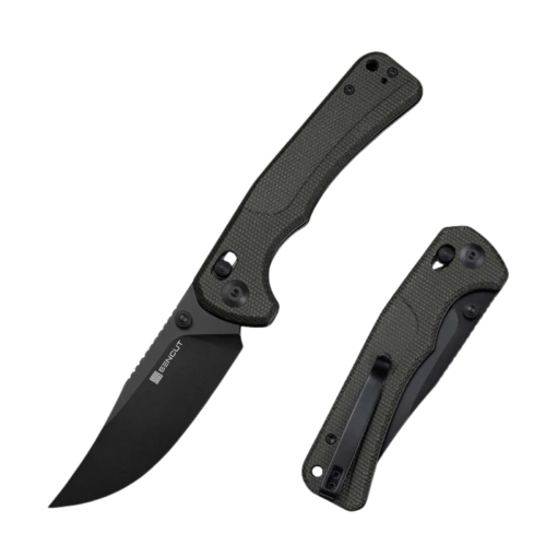 Nóż składany Sencut Slybolt Dark Green Canvas Micarta, Black 9Cr18MoV (S25001A-1)-1 61668 